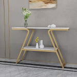 2 Schichten Diivan Konsolentisch, moderner kleiner Eingangstisch mit lihtsam Montage f&uuml;r Wohnzimmer und Flur