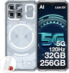 DOOGEE Blade GT v&auml;litingimustes kasutatav mobiiltelefon ilma lepinguta 5G koos LED valgusefektiga 32GB + 256GB, Dimensity 7050, Ultra Thin Outdoor Smartphone 6.72 tolli FHD + 120Hz, 48MP + 20MP AI kaamera s&otilde;rmej&auml;lg/n&auml;gu