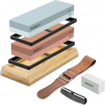 Whetstone Set Japanese Knife Sharpener Stone Sharpening Stone 400 1000 3000 8000 Whetstone for Knives Wetstones for Sharpening Knives Blue