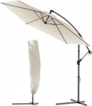 VOUNOT Cantilever P&auml;ikesevarju 300 cm, p&auml;ikesevarju koos v&auml;ntmehhanismiga ja kaitsekattega, p&auml;ikesekaitse, UV-kaitse, erinevad v&auml;rvid, mille vahel valida - beež