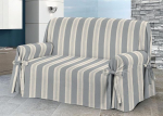 Sofa Bed Cover with Ties Position Grancasa Type O.B., grey