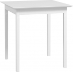HOMCOM Dining Table, Kitchen Table, Square Dining Room Table for 2 People, Wooden Living Room Table for Kitchen, Dining Room, White, 75 x 75 x 76 cm