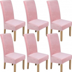 Colorxy Spandex kangast Stretch s&ouml;&ouml;gitool Slipcovers Home Decor Set of 4, Velvet, Rose, 6-Large US