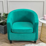 Surwin Armchair Cover tugitooli kaitsekate elastse veniva kattega, tavaline sametist tugitooli viskamine, universaalne tooli kaitsekate, diivanikate klubitoolile, lounge'ile ja kokteilitoolile (Peacock Green)