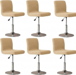 UWOBTN 1/2/4/6er Set Barhocker Bezug mit R&uuml;ckenlehne BarStuhlhussen Abnehmbar Waschbarer Drehbare bar Esszimmerstuhlbez&uuml;ge f&uuml;r Caf&eacute; Bar Counter(#39,6PCS)