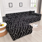 ZJXSNEH Diivanikate Stretch Spandex Diivanikate Sobilik toolikate Elastne mittelibisev veniv kate Pehme kangas Slipcover diivanihoidjale Must S 90-140 cm