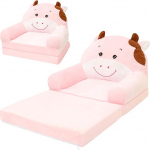 Laste diivan Fold-Out 2-in-1 m&auml;ngusohva lastele, laste tool koos unefunktsiooniga, pehme ja vastupidav mini diivan, teisaldatav diivanist m&auml;ngusohvaks, laste tugitool alates 1 aastast