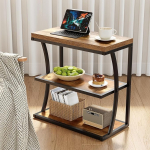 Tribesigns V&auml;ike kitsas k&uuml;ljelaud, metallist maal&auml;hedane k&uuml;ljelaud elutuppa, &otilde;huke puidust &ouml;&ouml;kapp koos panipaigaga magamistuppa, v&auml;ikestesse ruumidesse, &ouml;&ouml;kapile, kontorisse, pruun