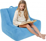 MeMoreCool Bean Bag lastele, mugav Bean Bag diivan koos t&auml;idisega pluusist Bean Bags t&uuml;drukutele ja poistele, 60 x 55 x 55 cm, sinine