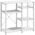 SogesPower pagaririiulid k&ouml;&ouml;gi jaoks koos hoiuriiuli ja k&uuml;lgkonksudega, mikrolaineahju statiiv, kasulik korraldus, riiulihoidik, 3-korruseline k&ouml;&ouml;k, elutuba ja koridor