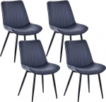 S&ouml;&ouml;gitooli komplekt 4 moodsat ergonoomilist tooli s&ouml;&ouml;gituppa, elutuppa v&otilde;i kontorisse Mugav iste 53 x 43 cm Skandinaavia disain.