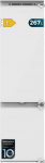 Cecotec sisseehitatud kombineeritud k&uuml;lmik, fikseeritud uksega, 267L, Bolero CoolMarket Combi BI-D FLW 267 E, k&otilde;rgus 193,7 cm ja laius 54 cm, kokku ilma k&uuml;lmata, inverterkompressor ja t&auml;is LED sein, madal tarbimine