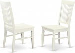 East West Furniture WEC-WHI-W Weston s&ouml;&ouml;gitoa toolid, lamellitatud seljatoega, puit, 2 tk, lina valge