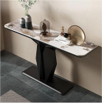 Konsoollaud, &otilde;huke konsoollaud, kivipind ja tugev metallraam, kompaktne sissep&auml;&auml;sulaud sissep&auml;&auml;suks, koridoriks, v&auml;ikestesse ruumidesse (120 x 30 x 80 cm/47,2 x 11,8 x 31,5 tolli)