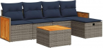 Mudel 3326023 Aiasohva komplekt koos hoiuruumiga ja jalatoega PE rotangist 55 x 53 x 34 cm terrassile ja &otilde;uealale
