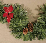 Dmora j&otilde;ulukaunistus plaaster, j&otilde;ulukaunistus, j&otilde;ulukaunistus, pidulik kaunistus, valmistatud Itaalias, 500 x 15 x 15 cm, roheline ja punane.