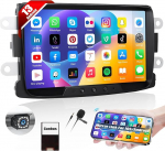 Android 13 autoraadio Renault Dacia Sandero Duster Captur Lada Xray 2 Logan koos Mirrorlinkiga, 8-tolline puuteekraaniga raadio Bluetooth GPS WiFi FM/RDS + tagurduskaamera ja mikrofoniga
