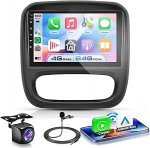 4G + 64G autoraadio Android 13 Opel Vivaro B/Renault Trafic/Fiat Talento/Nissan NV300 jaoks, 9-tolline HD puuteekraan koos juhtmevaba Carplay Android auto GPS WiFi USB Bluetooth 5.0 FM RDS tagurdamine