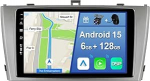 [6GB + 128GB] Android 15 autoraadio Toyota Avensis 2009-2015-[Integreeritud CarPlay/Android Car/DSP/GPS]-9-tolline IPS puuteekraan CAM+MIC-DAB/Mirror Link/Bluetooth 5.0/AHD/360 kaamera