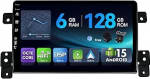 [6G + 128G, Octa-Core] - MSD autoradio Suzuki Grand Vitara (2005-2015) Android 15 GPS navigatsiooniradio CarPlay Android auto roolijuhtimine Dual Band WiFi DSP DAB tagurduskaamera MIC 2 DIN