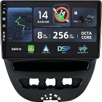 [8G+256G, 8-Core] - Android 12 IPS autoraadio Toyota Aygo/Peugeot 107/Citroen C1 (2005-2014) jaoks - Traadita CarPlay/Android auto - Kaamera ja mikrofon - 10.1 tolli 2 DIN - DAB SWC Fast Boot 360-CAM