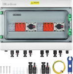 500V1000V kaks sisse kaks v&auml;lja P&auml;ikesepaneelide fotogalvaaniline DC Combiner Box v&auml;ljas veekindel kaitsme Surge plastist eriline jaotuskarp