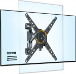 FORGING MOUNT TV seinakinnitus p&ouml;&ouml;ratav 13-49-tollise teleri jaoks, p&ouml;&ouml;rlev kallutatav telerihoidik lamedatele ja kumeratele teleritele v&otilde;i monitoridele kuni 25 kg, VESA 75 x 75 - 300 x 300 mm, nurgapealne seinakinnitus