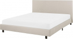 Albi Modern Upholstered Bed 160 x 200 cm Beige Fabric Bed Frame