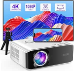 &Uuml;hildub Netflixi ja elektrilise fookusega: 35000L miniprojektor koos WiFi ja Bluetoothiga 1080p projektor 210&deg; p&ouml;&ouml;rleva statiiviga, automaatse keystone'i korrigeerimisega, tolmufiltri ja soojus&uuml;lekandes&uuml;steemiga.