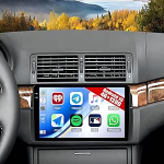 Android 15, 4G + 128G GOHHDL autoraadio BMW 3 seeria E46 1999-2005 juhtmevaba Carplay Android autole, 9-tolline puute raadio GPS navigatsiooniga WLAN Bluetooth FM / RDS EQ SWC tagurduskaamera ja mikrofoniga