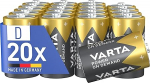 VARTA D Mono patareid, Power On Demand, leelismetallid, hoiupakend, nutikas, paindlik, v&otilde;imas, ideaalne arvutitarvikutele, nutikodusseadmetele, 20-ne pakk