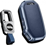 HIBEYO Smart Key Case nahast &uuml;mbris sobib KIA kaitsev auto v&otilde;tme &uuml;mbris sobib KIA Sportage GT Stinger Sorento Soul Rio Optima NIRO Forte Ceed v&otilde;tmefoni kaugjuhtimispult sinine