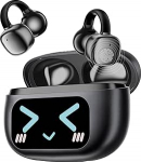ZOMBIES CAT Open Ear Clip On k&otilde;rvaklapid Bluetooth 5.4 intelligentse puuteekraaniga, Ai-Enc Clear Calls, 3.7G juhtmevabad spordik&otilde;rvaklapid, IP45 veekindlad, 65 tundi m&auml;ngimist, sportimiseks/fitnessiks/jooksmiseks