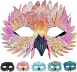 Elegantne lindude mask sulgedega, 5 v&auml;rvi, pool n&auml;omaski karnevaliks, maskiballideks ja kost&uuml;&uuml;miks (v&auml;rviline, teemapidu ja kost&uuml;&uuml;miks).