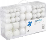 Relaxdays 100-st j&otilde;ulukuulde komplekt - j&otilde;ulukaunistused - Matt, l&auml;ikivad, glitterkullid - l&auml;bim&otilde;&otilde;t 3, 4 ja 6 cm - v&auml;rvivalikuga.