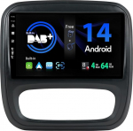 SXAUTO Android 14 - [Sisseehitatud DAB] - IPS Autoradio Renault Trafic 3 / Opel Vivaro B (2014-2021) - Sisseehitatud Carplay/Android Car - Kaamera + mikrofon - 4G + 64G - 360-CAM SWC Fast-Boot WiFi - 2 DIN 9-tolline