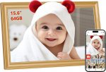 FRAMEO 15,6-tolline digitaalne pildiraam, 64 GB kuldne - FHD 1920 x 1080P IPS puuteekraaniga digitaalne pildiraam, automaatne p&ouml;&ouml;ramine elektrooniline pildiraam, fotode/videote vahetu jagamine