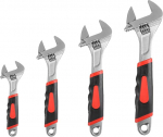 AHAQU 4 Piece Adjustable Wrench Set, 4 Sizes, Heavy Duty Adjustable Wrench Set Includes 6"/8"/10"/12", Metric and
