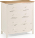 Julian Bowen Salerno 4 Drawer Chest of Drawers Ivory Oak