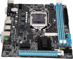 VBESTLIFE H61 LGA1155 Desktop Computer Dual Channel DDR3 M.2 NVMe NGFF M ATX Motherboard Supports VGA and HDMI Output