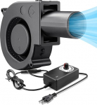 Tsentrifugaalventilaator 230 V reguleeritav, AC radiaalventilaator kiiruse regulaatoriga, ventilaator 97 mm turbiinide, turbiinventilaator k&uuml;tteseadmetele, grillile, grillile, piknikule, jahutusventilaator kodumasinatele (must)