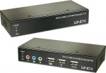 LINDY Cat. 6 KVM Extender DVI USB Audio, 50 m Extender for DVI-D and USB 2.0, up to 50 m UTP Cat. 6