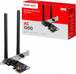 MERCUSYS MA30E AC1200Mbps traadita Bluetooth 5.0 PCIe WiFi adapter arvutile, MU-MIMO laiema signaali leviala PCIe WiFi kaart, v&otilde;rgukaart lauaarvutile/arvutile Windows 10/11 (64 Bit)