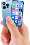 Mini nutitelefon, 3,88-tolline HD-ekraan, Dual SIM-kaart, Dual Standby, Face ID, sobib lastele ja &otilde;pilastele varutelefoniks, lukustuseta (Blu-3G)