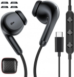 USB C k&otilde;rvaklapid, k&otilde;rvaklapid koos kaabliga mikrofoniga HiFi Stereo t&uuml;&uuml;p C k&otilde;rvaklapid USB C &uuml;hendus iPhone 16 15 Pro iPad Air Mini Samsung Galaxy A35 A55 A34 A54 A16 5G S24 FE S23 Xiaomi 14T 13