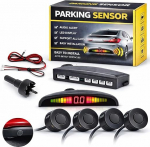 4 parkimisanduri komplekt autole, kaubikule, haagissuvilale, must, v&auml;rvitav kasutusjuhend itaalia keeles koos LED-ekraaniga