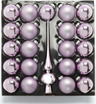 Heitmann Deco j&otilde;ulupuu kaunistamise komplekt Klaasist kuusepallid ja kuusepealne - J&otilde;ulupallid j&otilde;ulukaunistus - 21-osaline komplekt