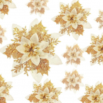 24 Glitter Poinsettia lilled Kunstlikud j&otilde;ululilled kaunistused Pulmadekoratsioon J&otilde;ulupuu kaunistus koos klambriga kingituseks, 6 tolli, 4 tolli, 3 tolli (kuldne)