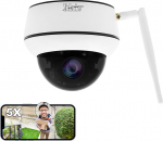 YoLuKe Upgrade PTZ WiFi IP Camera 5MP HD Dome Surveillance Cameras 5X Optical Zoom Automatic Tracking, Pan Tilt 355&deg;/90&deg; Smart Home Security Camera for Indoor and Outdoor Use, IP66 SD Card, CamHi Pro