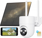 SEHMUA 3G/4G LTE Outdoor Surveillance Camera with SIM Card, Solar IP Camera without WLAN with Precise Person Detection, 2K Resolution, Custom Alarm Zones, Sharp Colour Night Vision, IP66